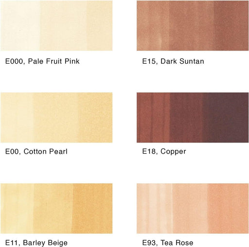 Juego de marcadores Copic Sketch, retrato, 6 colores - Quierox - Tienda Online