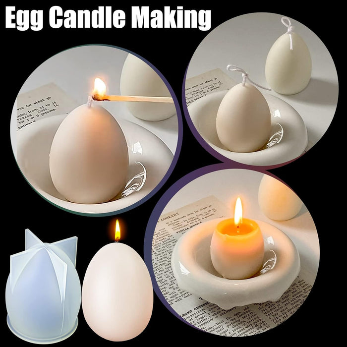 Juego de moldes de silicona para huevos de Pascua 3D, 3 piezas - Quierox - Tienda Online
