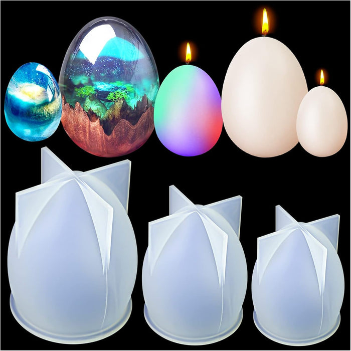 Juego de moldes de silicona para huevos de Pascua 3D, 3 piezas - Quierox - Tienda Online