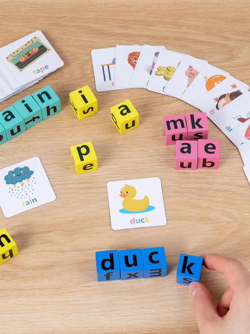 Juego de ortografía con bloques de madera, didácticas para emparejar letras del alfabeto - Quierox - Tienda Online