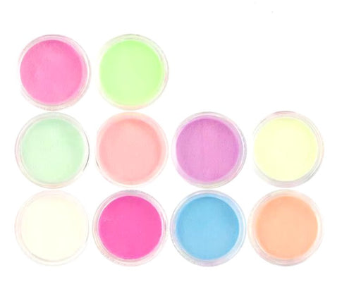 Juego de polvos acrílicos en 10 colores aleatorios, polvo de Gel UV para decoración de uñas - Quierox - Tienda Online