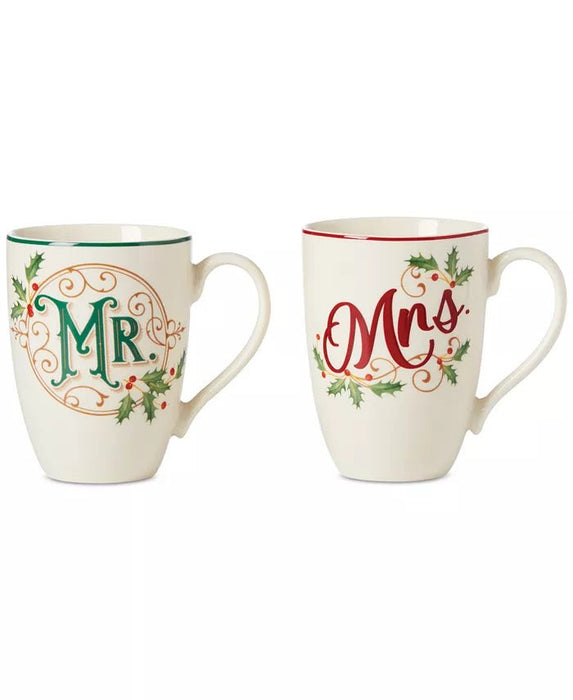 Juego de tazas Lenox Holiday Mr. & Mrs. y Naughty & Nice - Quierox - Tienda Online