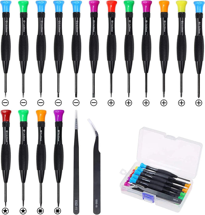 Juego Destornilladores 18 Piezas Destornilladores Pequeños Pequenos Magneticos - Quierox - Tienda Online