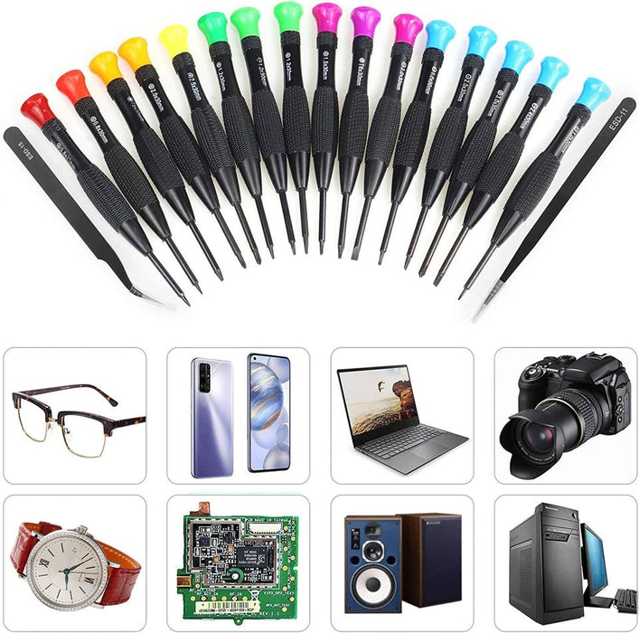 Juego Destornilladores 18 Piezas Destornilladores Pequeños Pequenos Magneticos - Quierox - Tienda Online