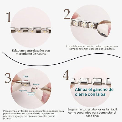 Juegos de pulseras italianas modular con 20 dijes - Quierox - Tienda Online