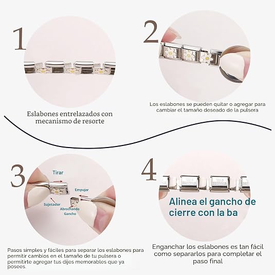 Juegos de pulseras italianas modular con 20 dijes - Quierox - Tienda Online