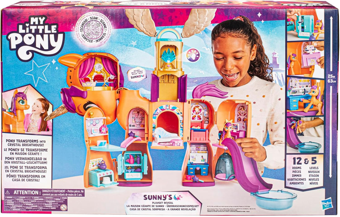 Juguetes My Little Pony, Set de Juego Revelado de Sunny, Muñecas Transformables de 25 Pulgadas de Altura y Juguetes Interactivos para Niñas - Quierox - Tienda Online