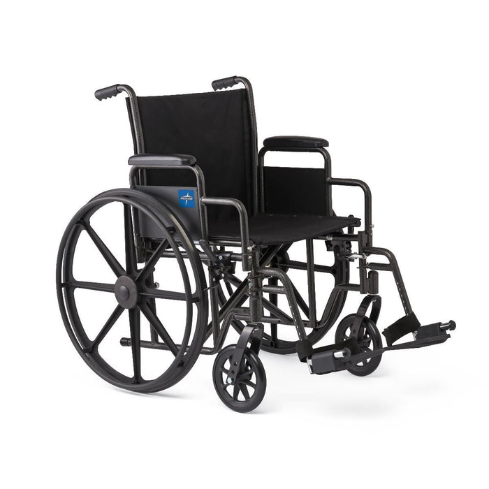Silla de ruedas Medline Guardian K1 Basic de nailon con reposabrazos