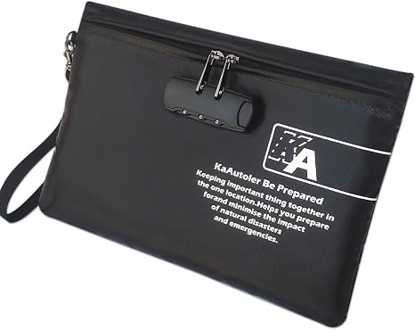 KaAutoler Bolsa de dinero ignífuga con candado impermeable con cierre de cremallera (11 x 7.5 pulgadas) - Quierox - Tienda Online