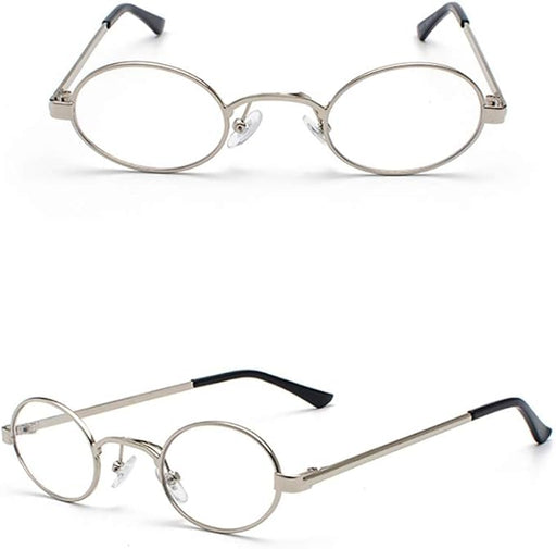 Kachawoo - Gafas pequeñas ovaladas para hombre y mujer, montura de metal retro - Quierox - Tienda Online