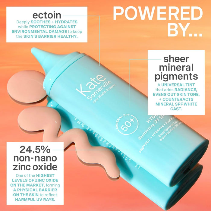 Kate Somerville HydraKate - Gotas iluminadoras de protección solar para cara con 50+ SPF - Quierox - Tienda Online