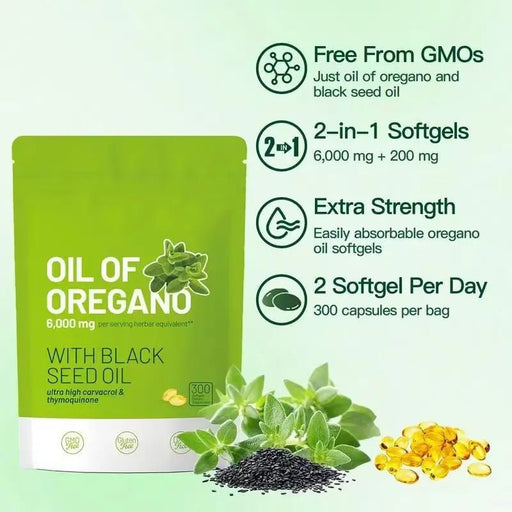 Keepfitlab Cápsulas blandas de aceite de orégano 6000 mg por porción, 180 unidades - Quierox - Tienda Online