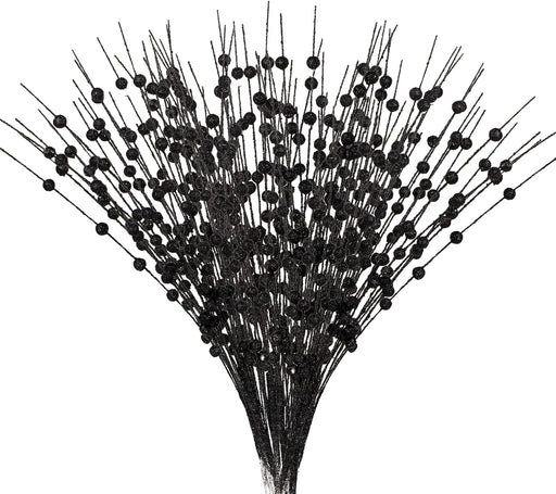 Kemengsuer 10 piezas de tallos de bayas con purpurina navideña - Quierox - Tienda Online