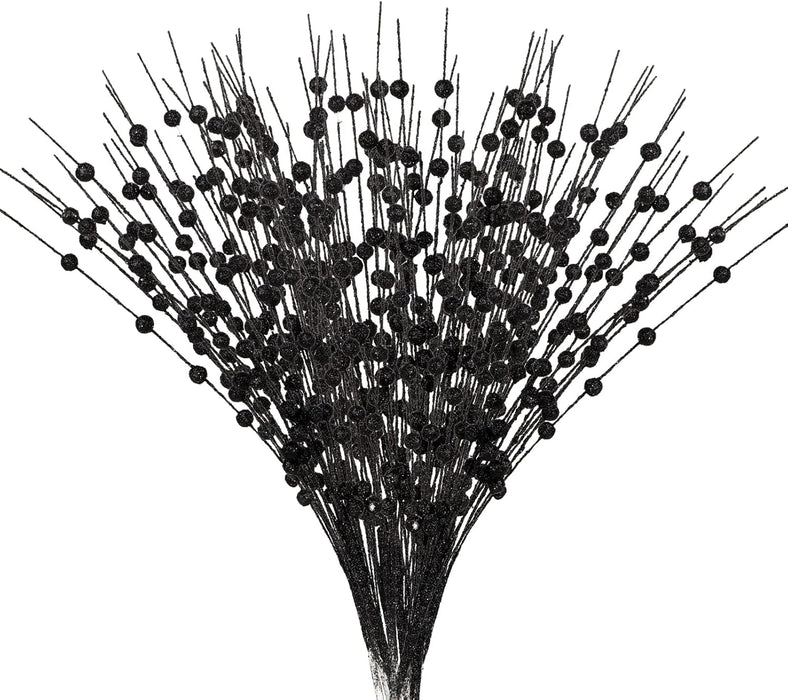 Kemengsuer 10 piezas de tallos de bayas con purpurina navideña - Quierox - Tienda Online