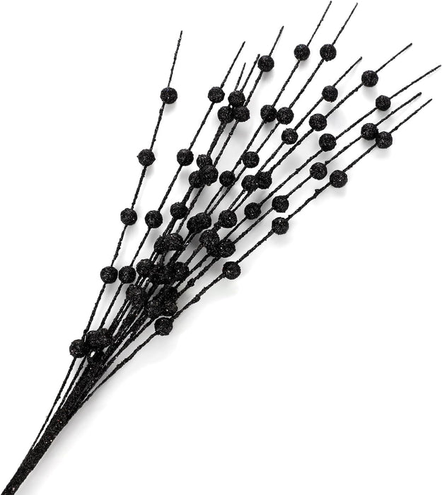 Kemengsuer 10 piezas de tallos de bayas con purpurina navideña - Quierox - Tienda Online