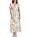 Kensie Vestido midi sin mangas de corte A con estampado floral para mujer - Quierox - Tienda Online
