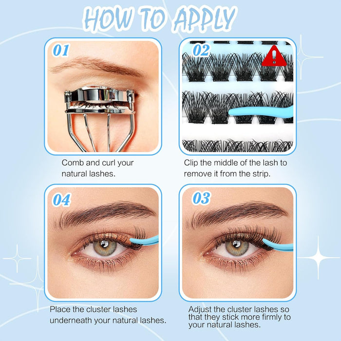 KevKev Pestañas autoadhesivas, 40 pestañas a presión, no necesitan pegamento - Quierox - Tienda Online