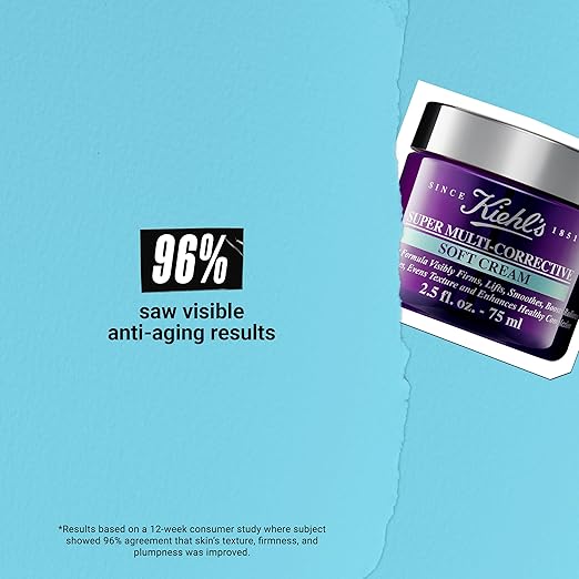 Kiehl's Crema suave súper correctiva, hidratante facial antienvejecimiento para pieles grasas - Quierox - Tienda Online