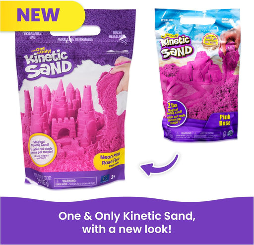 Kinetic Sand 2 libras de arena rosa moldeable para jugar - Quierox - Tienda Online