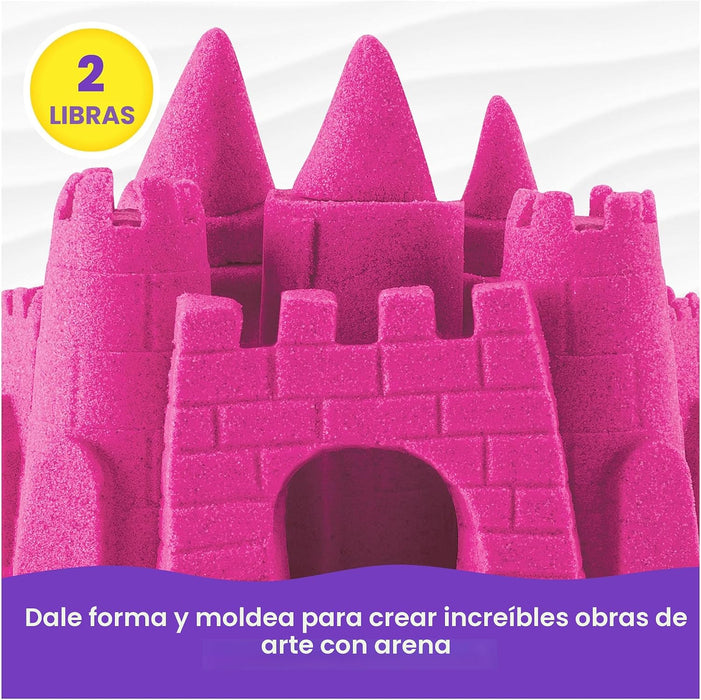 Kinetic Sand 2 libras de arena rosa moldeable para jugar - Quierox - Tienda Online