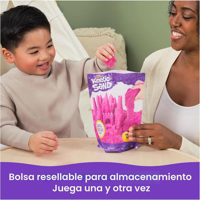 Kinetic Sand 2 libras de arena rosa moldeable para jugar - Quierox - Tienda Online
