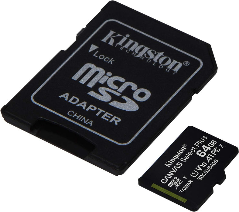 Kingston Tarjeta microSDXC Canvas Select Plus de 64 GB - Quierox - Tienda Online