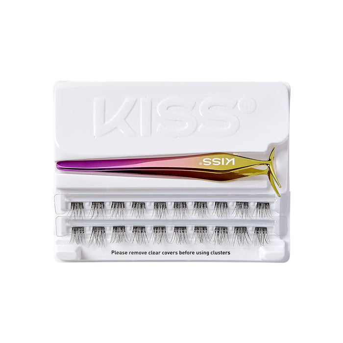 KISS imPRESS Falsies Pestañas postizas de grupos, naturales, 12 mm, incluye 20 grupos y aplicador - Quierox - Tienda Online