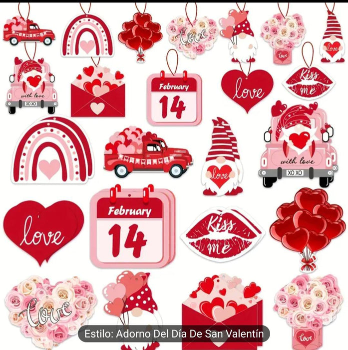KIT de 24pcs adorno de san valentin - Quierox - Tienda Online