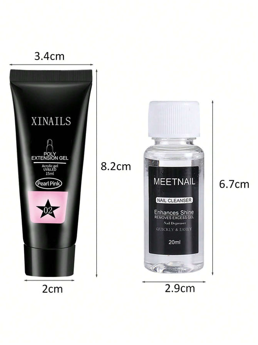 Kit de 25 extensiones de gel para uñas, gel acrílico polivinílico rosa perla, gel de construcción - Quierox - Tienda Online