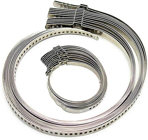 Kit de abrazadera de crimpado universal de acero inoxidable con eje ajustable CV, 24 piezas (12 piezas S+ 12 piezas grandes) - Quierox - Tienda Online