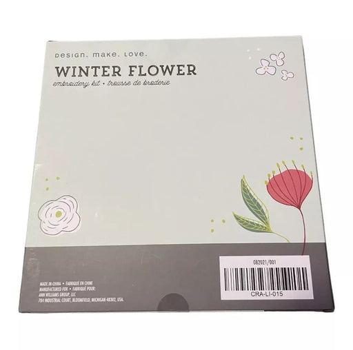 Kit de bordado de flores de invierno artesanal Crush con hilo de lona patrón de aro de 7" - Quierox - Tienda Online