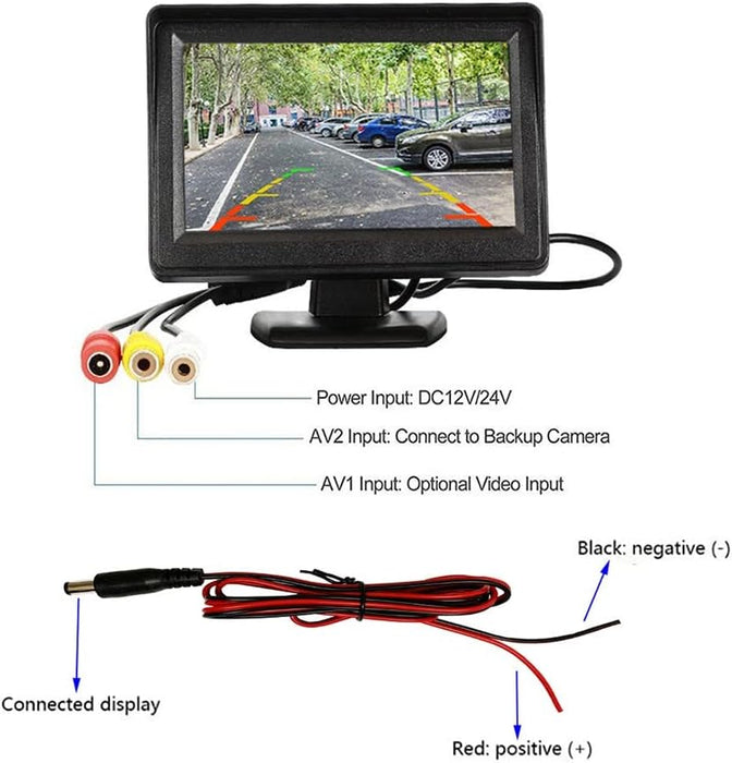 Kit de cámara de marcha atrás TFT LCD de 4.3" - Quierox - Tienda Online