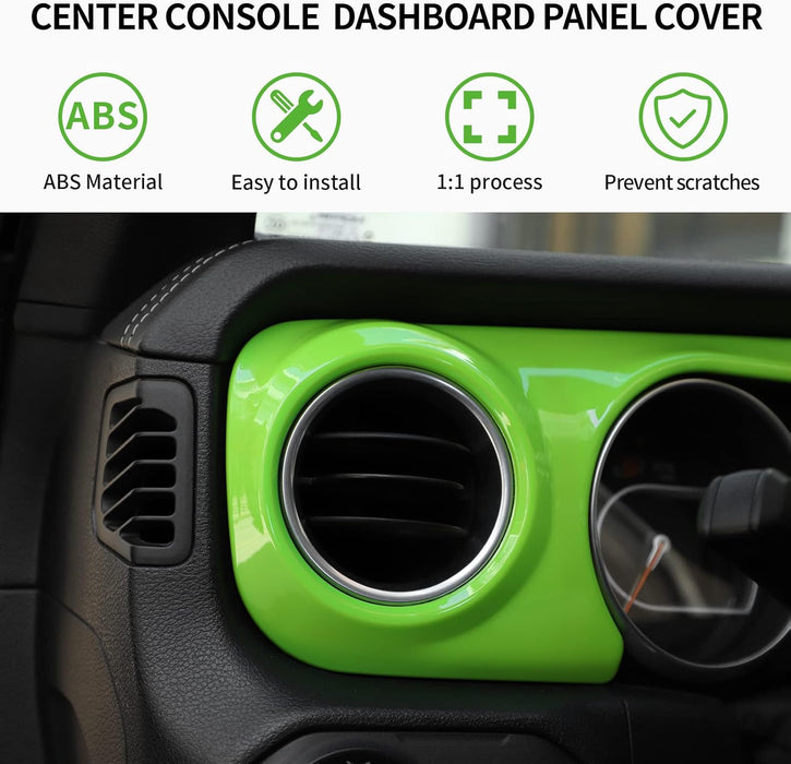 Kit de cubierta decorativa para panel de tablero y consola central para Jeep Wrangler JL JLU y Jeep Gladiator JT (2018 - 2021) (verde) - Quierox - Tienda Online