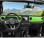 Kit de cubierta decorativa para panel de tablero y consola central para Jeep Wrangler JL JLU y Jeep Gladiator JT (2018 - 2021) (verde) - Quierox - Tienda Online