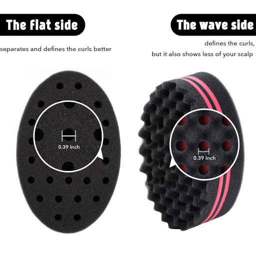 Kit de esponja para rastas, paquete de 2 esponjas rizadoras de agujeros pequeños y 1 púa - Quierox - Tienda Online