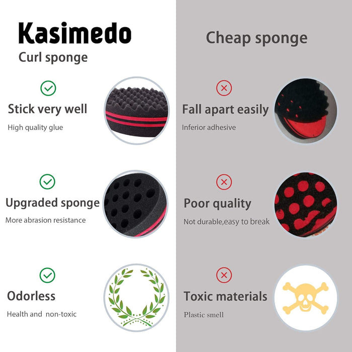 Kit de esponja para rastas, paquete de 2 esponjas rizadoras de agujeros pequeños y 1 púa - Quierox - Tienda Online
