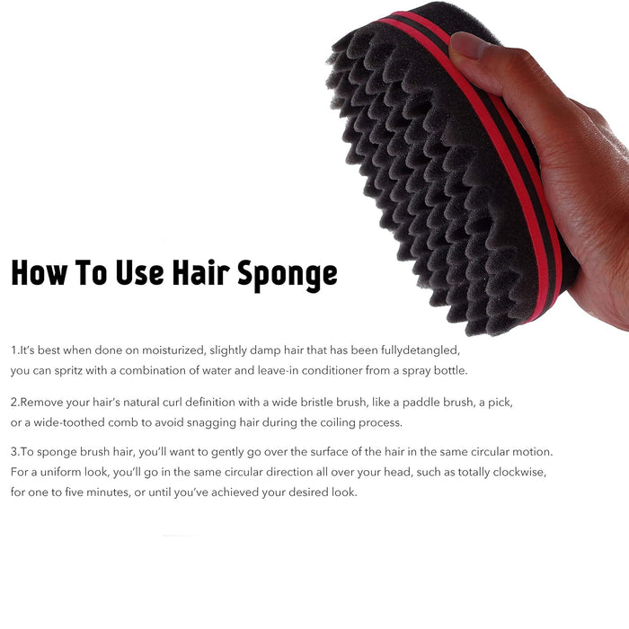 Kit de esponja para rastas, paquete de 2 esponjas rizadoras de agujeros pequeños y 1 púa - Quierox - Tienda Online