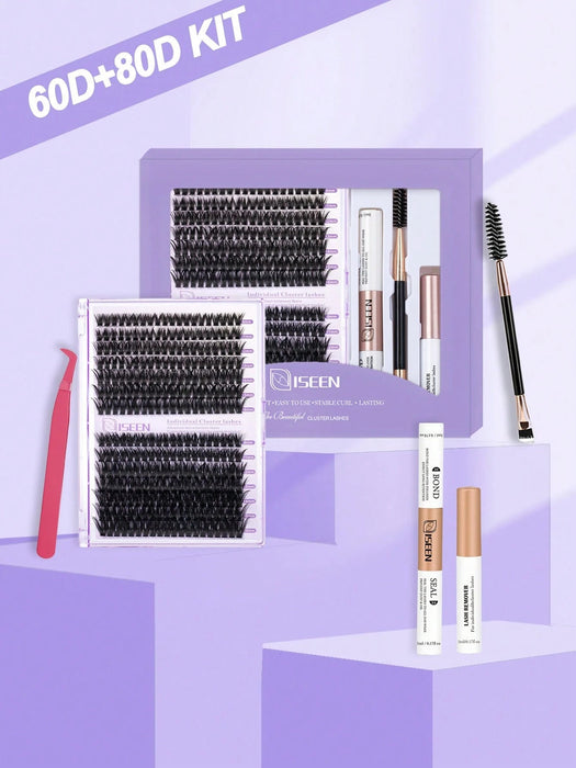 Kit de extensiones de pestañas con rizo en D de 280pcs, grupos de pestañas individuales - Quierox - Tienda Online