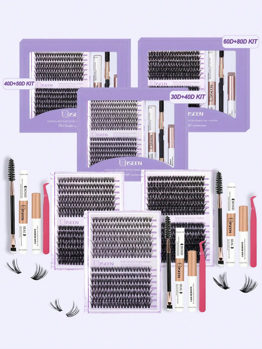 Kit de extensiones de pestañas con rizo en D de 280pcs, grupos de pestañas individuales - Quierox - Tienda Online