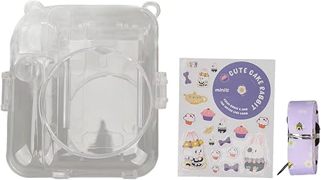 Kit de funda para cámara Mini 12, carcasa rígida de policarbonato transparente con correa para el hombro - Quierox - Tienda Online