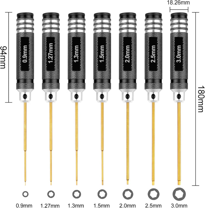 Kit de herramientas de coche RC Allen Drivers Juego de llaves, titanio para Traxxas - Quierox - Tienda Online