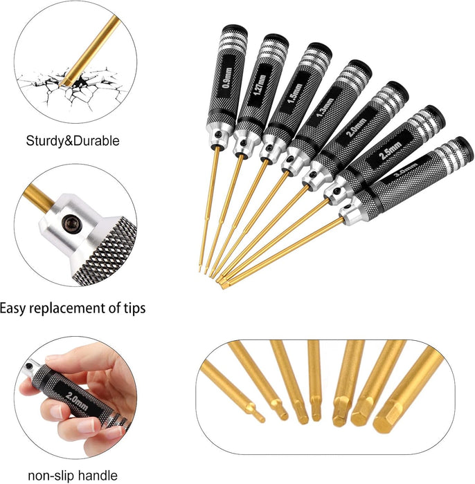 Kit de herramientas de coche RC Allen Drivers Juego de llaves, titanio para Traxxas - Quierox - Tienda Online