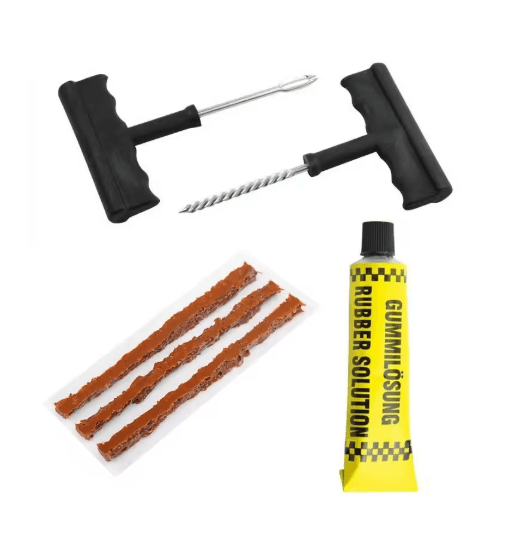 Kit de herramientas de reparación de neumáticos de coche de 6 piezas con tiras de goma - Quierox - Tienda Online