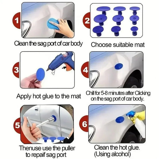 Kit de herramientas manuales para la reparación de abolladuras en carrocerías - Quierox - Tienda Online