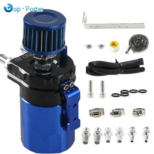 Kit de lata de captura de aceite 300 ml deflector de tanque depósito respirador filtro azul universal - Quierox - Tienda Online