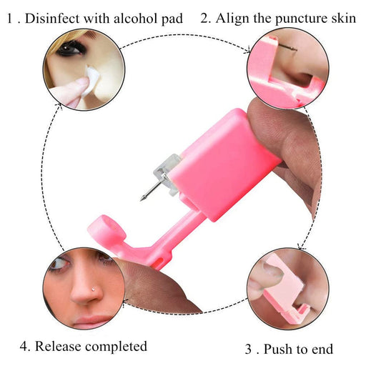 Kit de perforación de nariz de acero inoxidable 316L, 0.71 onzas - Quierox - Tienda Online