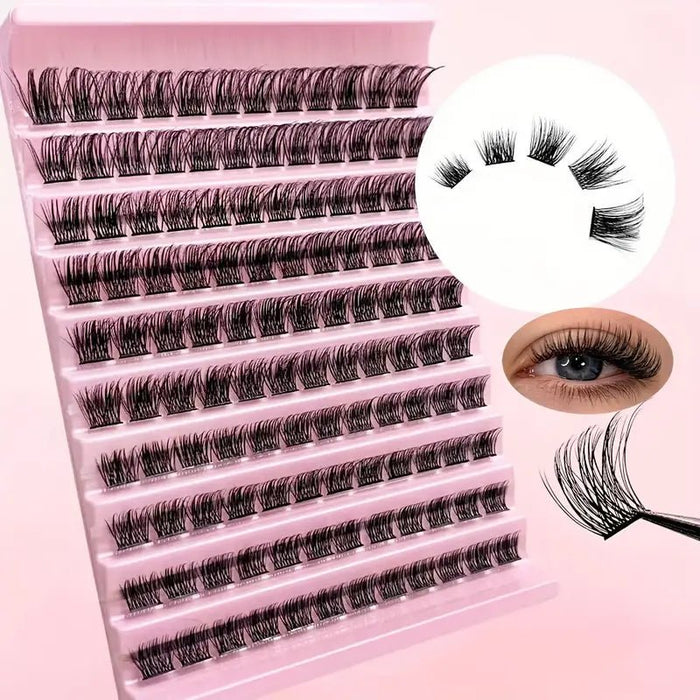 Kit de Pestañas Postizas Estilo Europeo y Americano de 10 Filas - Quierox - Tienda Online