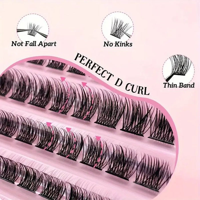 Kit de Pestañas Postizas Estilo Europeo y Americano de 10 Filas - Quierox - Tienda Online