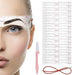 Kit de plantillas para dar forma a las cejas, 12 plantillas reutilizables con 1 correa - Quierox - Tienda Online