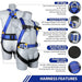 Kit de protección anticaídas con arnés de seguridad: Arneses de cuerpo completo - Quierox - Tienda Online